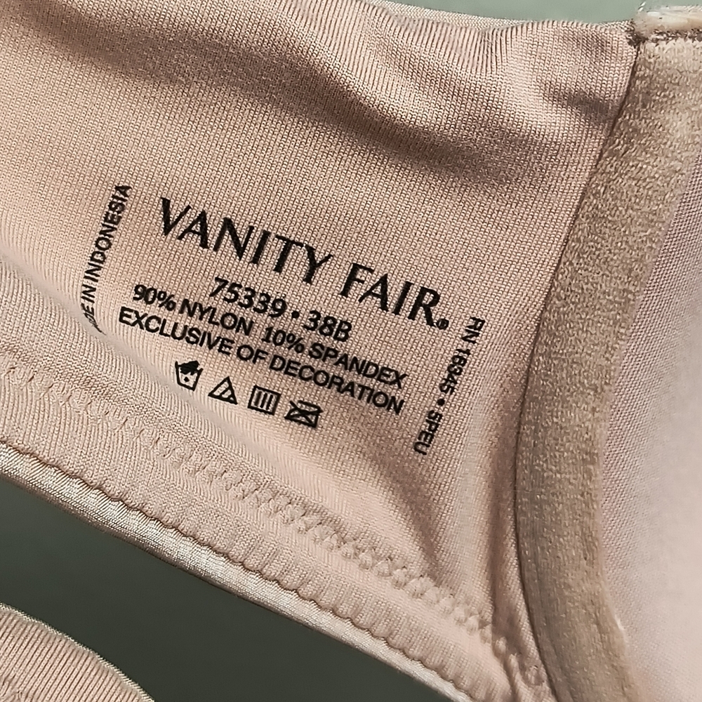 Vanity Fair Tan Underwire Bra Push Up Size 38B - Picture 5 of 5